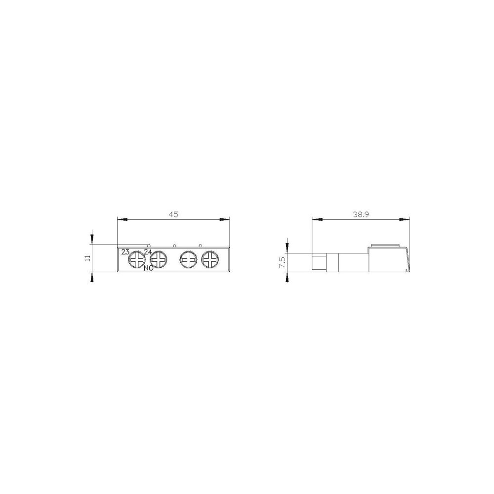 Siemens Hilfsschalter 2S querliegend mit Schraubanschluss für Leistungsschalter S00/... SIEMENS-3RV29011F 4011209790971 (Abb. 2)