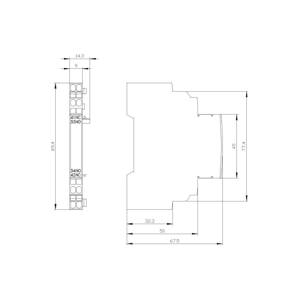 Siemens Hilfsschalter 3RV29012A seitlich anbaubar 1 Schließer 1 Öffner Federzugansch... SIEMENS-3RV29012A 4011209737112 (Abb. 2)