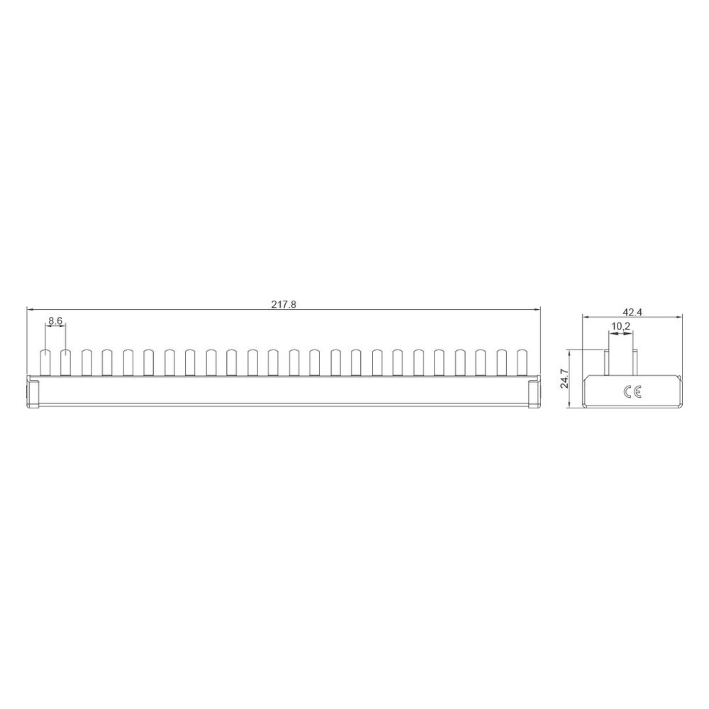 Siemens Stiftsammelschiene 10mm2 3p/N für 12x AFDD-LS 12TE 218mm 5ST3673-0... SIEMENS-5ST36730 4001869566580 (Abb. 5)