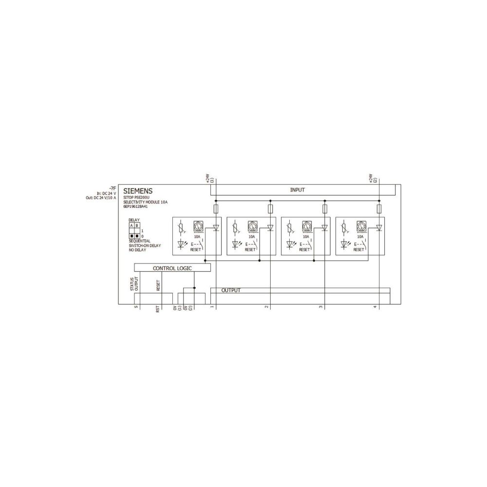 Siemens SITOP PSE200U Selektivitätsmodul 4-kanalig 10A 24VDC Schraubanschluss 80x... SIEMENS-6EP19612BA41 4025515153405 (Abb. 4)