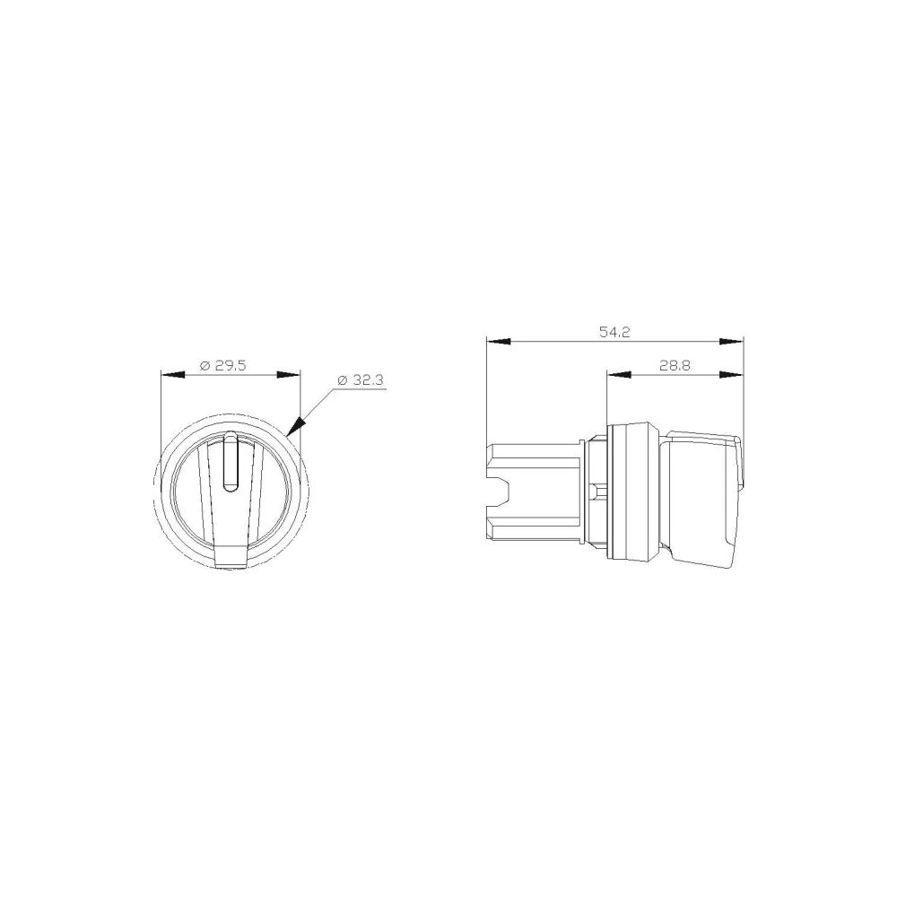Siemens Knebelschalter beleuchtbar 3 Schaltstellungen 22,3mm Kunststoff schwa... SIEMENS-3SU10022BM100AA0 4047621016559 (Abb. 3)