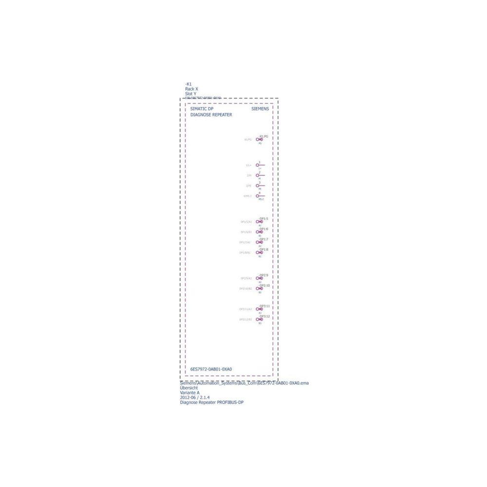 Siemens SIMATIC S7 Diagnose-Repeater für PROFIBUS-DP 20,4-28,8V DC IP20 125x8... SIEMENS-6ES79720AB010XA0 4025515069256 (Abb. 3)