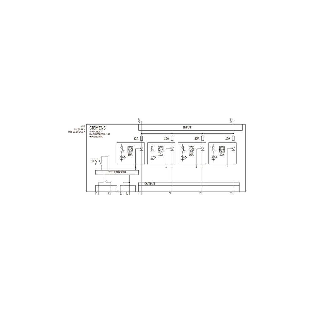 Siemens SITOP SELECT Diagnosemodul 4-fach 24V DC 10A Schraubanschluss 72x90x90mm ... SIEMENS-6EP19612BA00 4025515150640 (Abb. 3)
