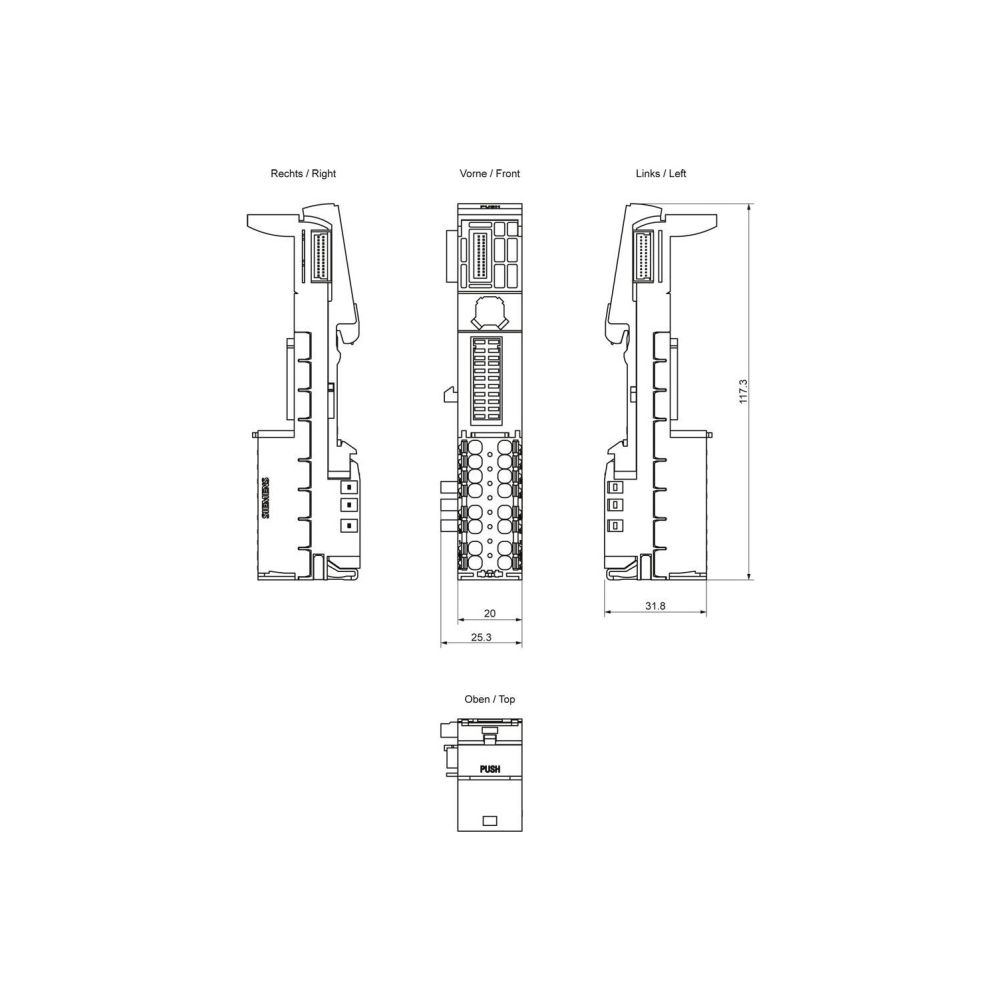 Siemens SIMATIC ET 200SP Base-Unit BU20-P8+A4+0B BU-Typ F0 117x20x35mm 6ES719... SIEMENS-6ES71936BP200BF0 4047623403289 (Abb. 2)