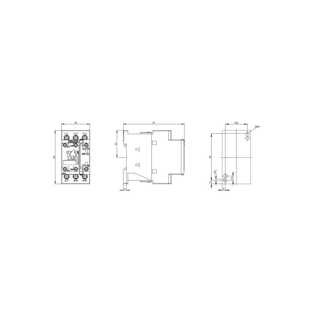 Siemens SIRIUS Leistungsschütz 3RT2025-1AL20 7,5kW 230V AC 1S+1Ö Schraubanschluss... SIEMENS-3RT20251AL20 4011209832442 (Abb. 3)