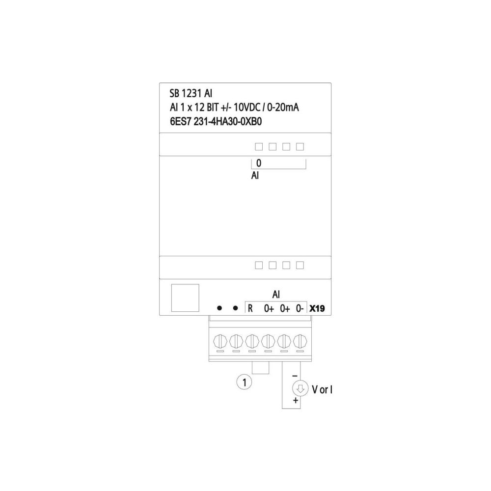 Siemens SIMATIC S7-1200 Analogeingabe SB 1231 1 AI 10V DC 11 Bit 38x62x21mm 6... SIEMENS-6ES72314HA300XB0 6940408100909 (Abb. 3)