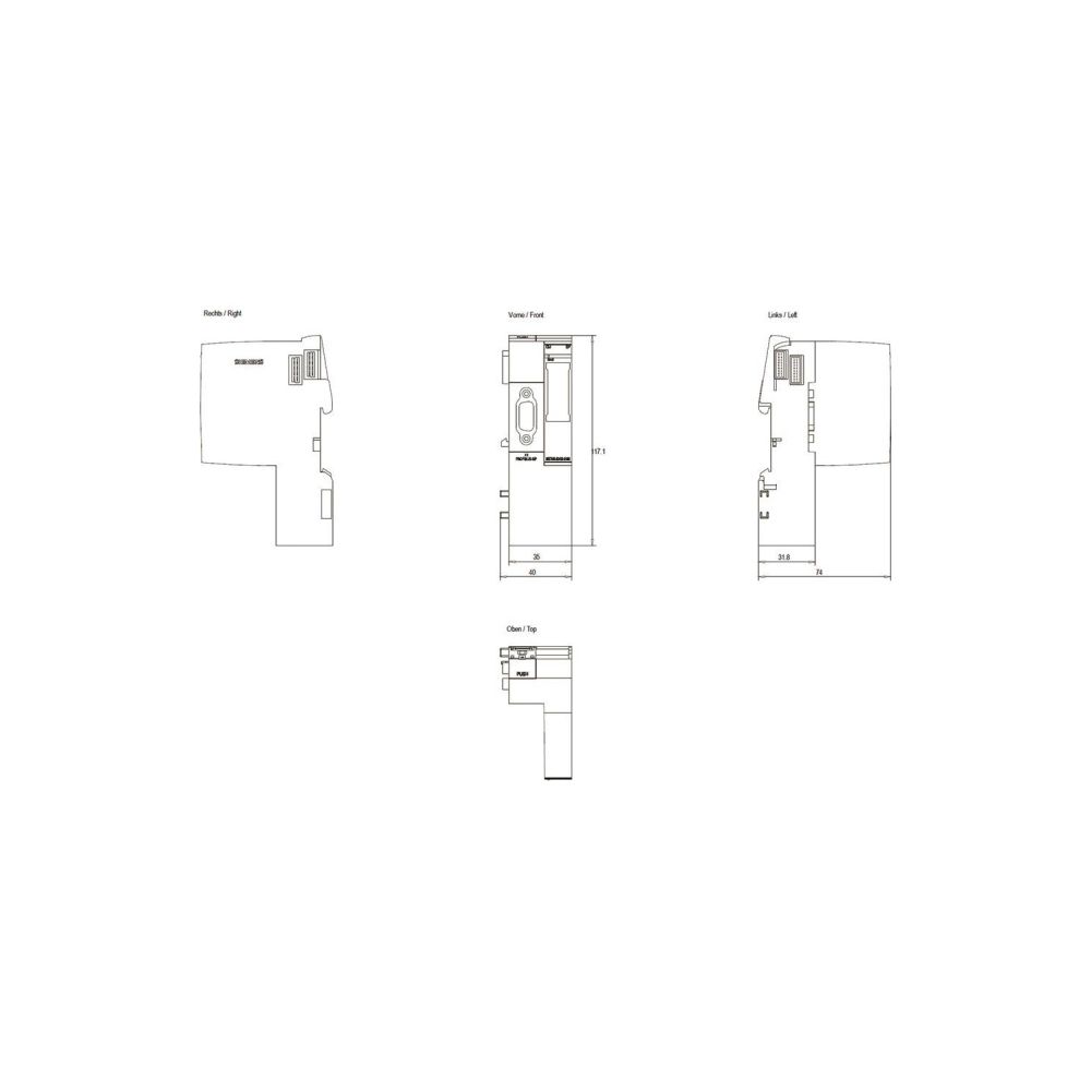 Siemens SIMATIC DP CM PROFIBUS-DP Kommunikationsmodul für ET 200SP CPU 117x35... SIEMENS-6ES75455DA000AB0 4047623404538 (Abb. 2)