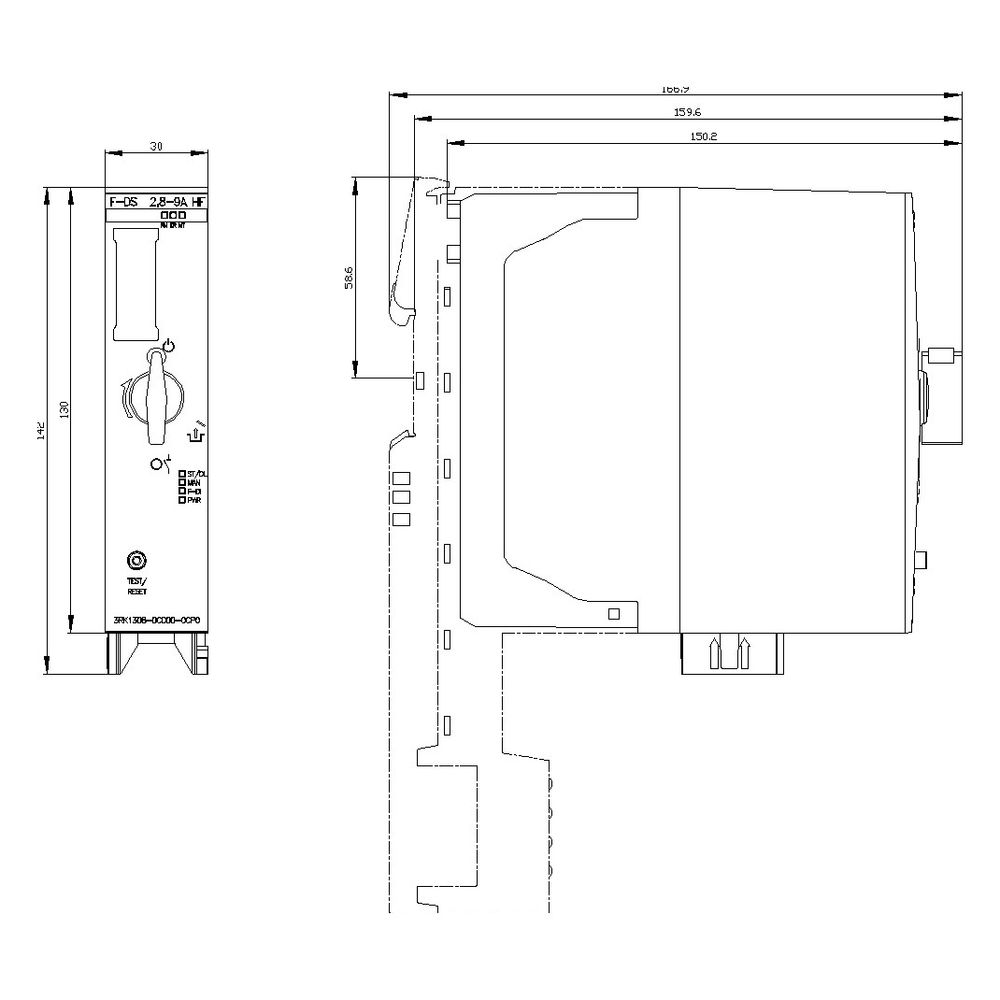 Siemens Direktstarter ET 200SP 3RK1308-0CD00-0CP0 2,8-9A 3,59kW IP20 142x30x1... SIEMENS-3RK13080CD000CP0 4047621012308 (Abb. 3)