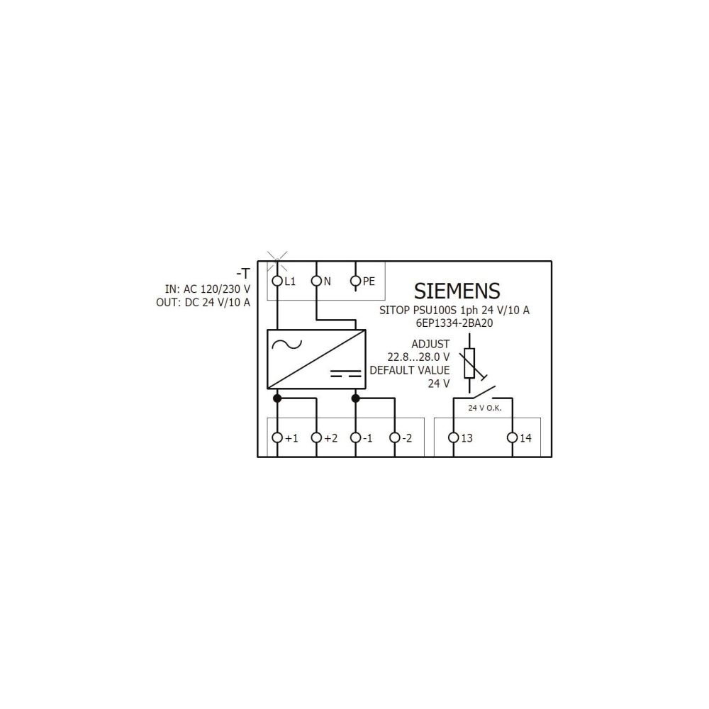 Siemens SITOP PSU100S Stromversorgung 24V 10A 288W 125x70x120mm IP20 Schraubansch... SIEMENS-6EP13342BA20 4025515153498 (Abb. 5)