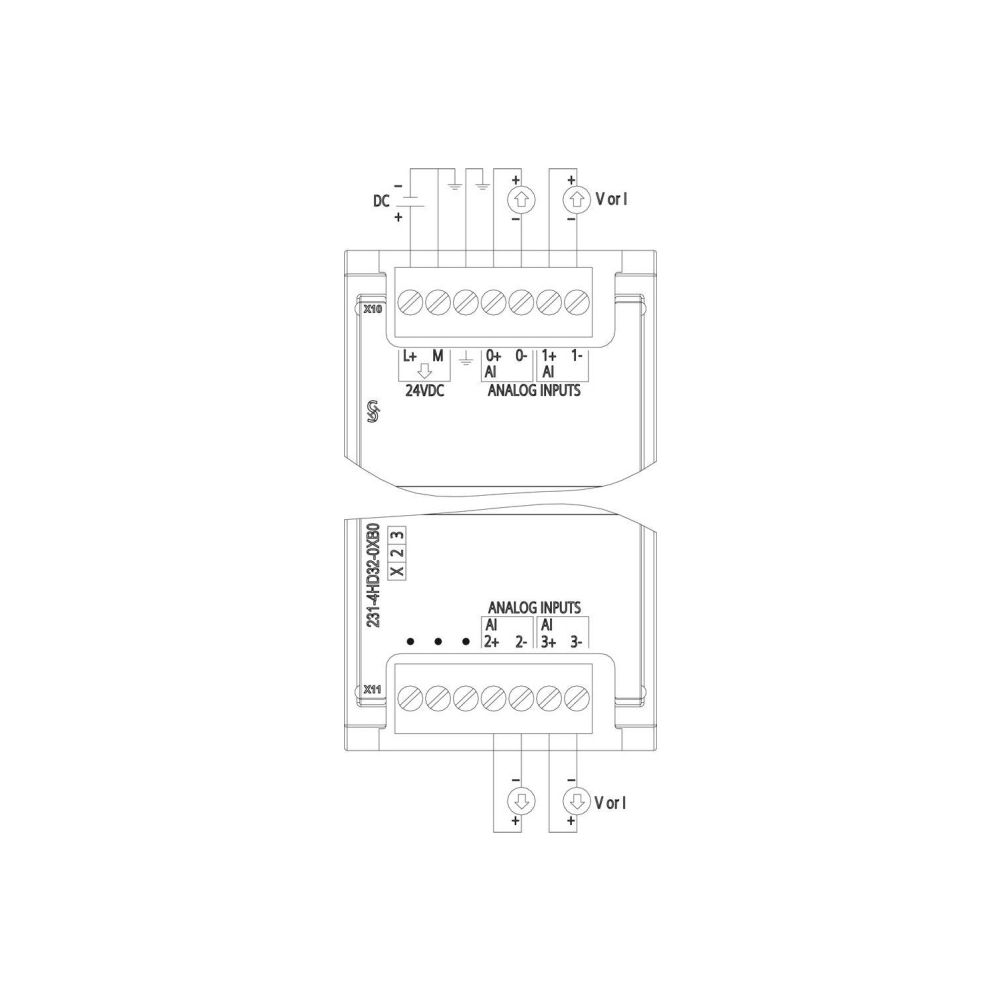 Siemens SM1231 SIMATIC S7-1200 Analogeingabemodul 4AI 12 Bit 100x45x75mm 6ES7... SIEMENS-6ES72314HD320XB0 6940408102033 (Abb. 3)