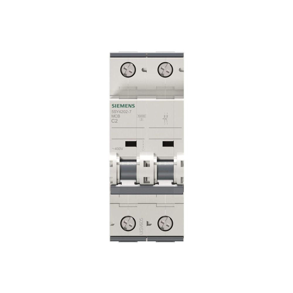 Siemens Leitungsschutzschalter 5SY42027 C 2A 2-polig 10kA 400V... SIEMENS-5SY42027 4001869181608 (Abb. 3)