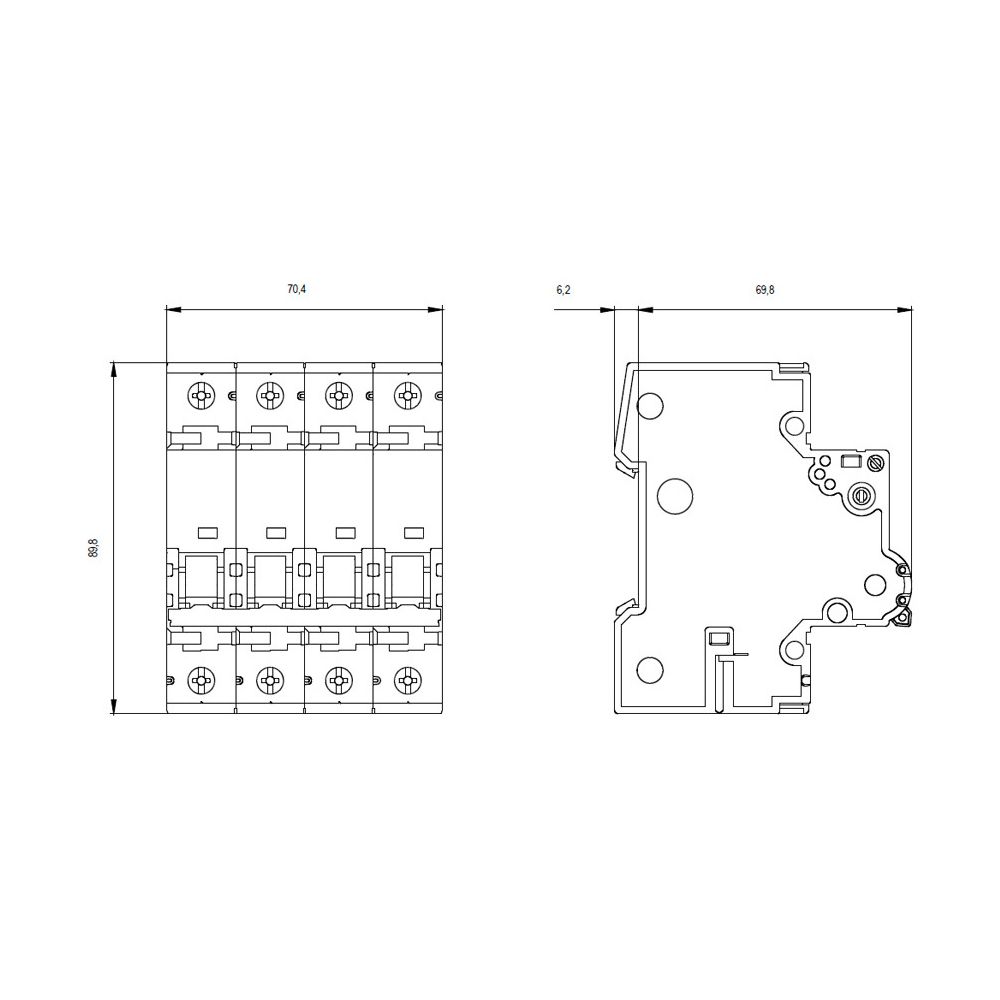 Siemens Leitungsschutzschalter 5SY6616-6 3+N-polig B 16A 400V 6kA 70mm... SIEMENS-5SY66166 4001869248196 (Abb. 4)