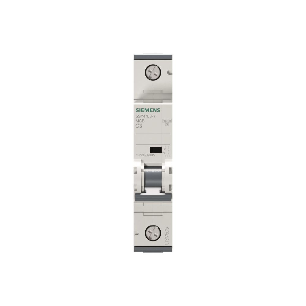 Siemens Leitungsschutzschalter 5SY41037 1-polig Charakteristik C 3A 10kA 70mm Einbaut... SIEMENS-5SY41037 4001869181332 (Abb. 4)