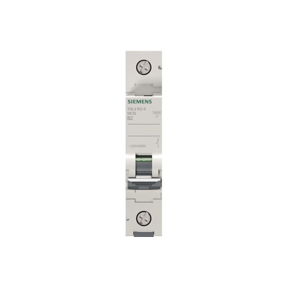 Siemens Leitungsschutzschalter 5SL4 1-polig B 2A 10kA 1TE 70mm 5SL41026... SIEMENS-5SL41026 4001869439174 (Abb. 2)