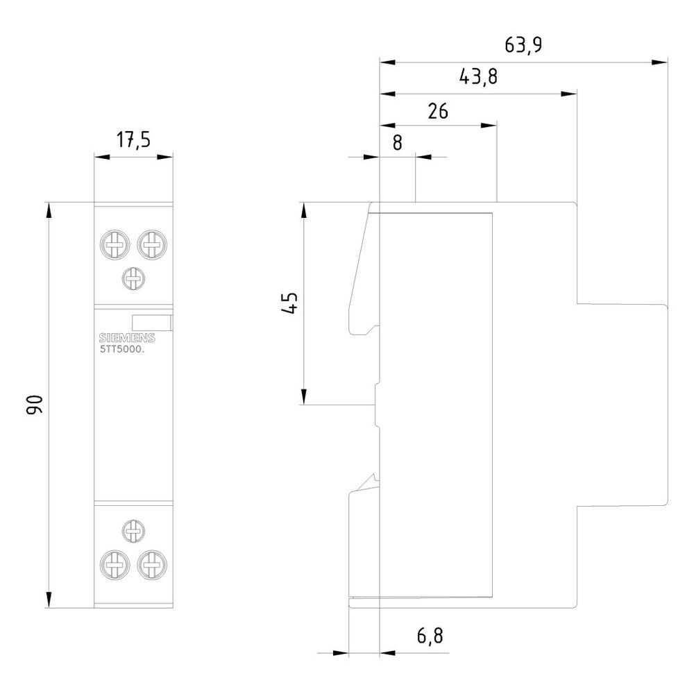 Siemens INSTA-Schütz 5TT5800-0 2 Schließer 230V 20A 1TE IP20 70mm... SIEMENS-5TT58000 4001869343907 (Abb. 6)