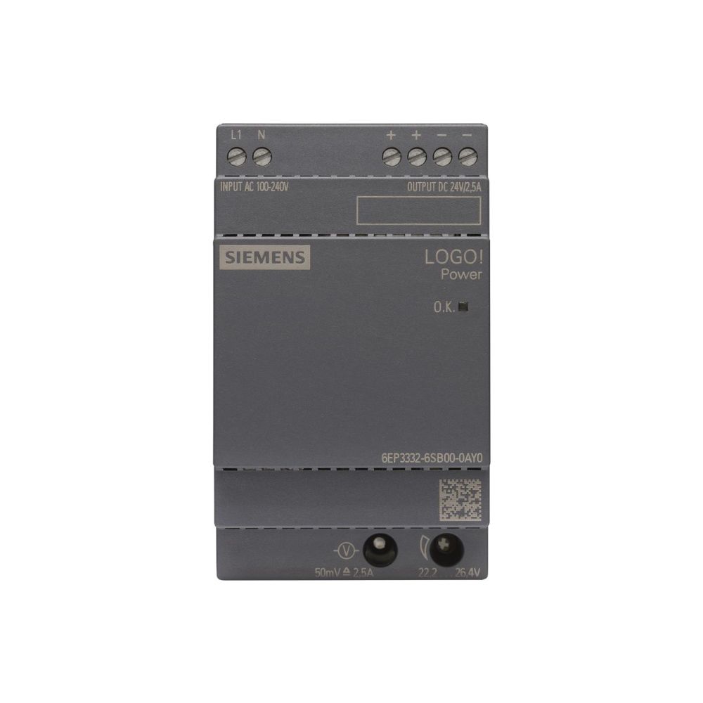 Siemens LOGO!Power Stromversorgung 24V 2,5A 60W IP20 90x54x53mm 6EP33326SB000... SIEMENS-6EP33326SB000AY0 4025515154853 (Abb. 3)