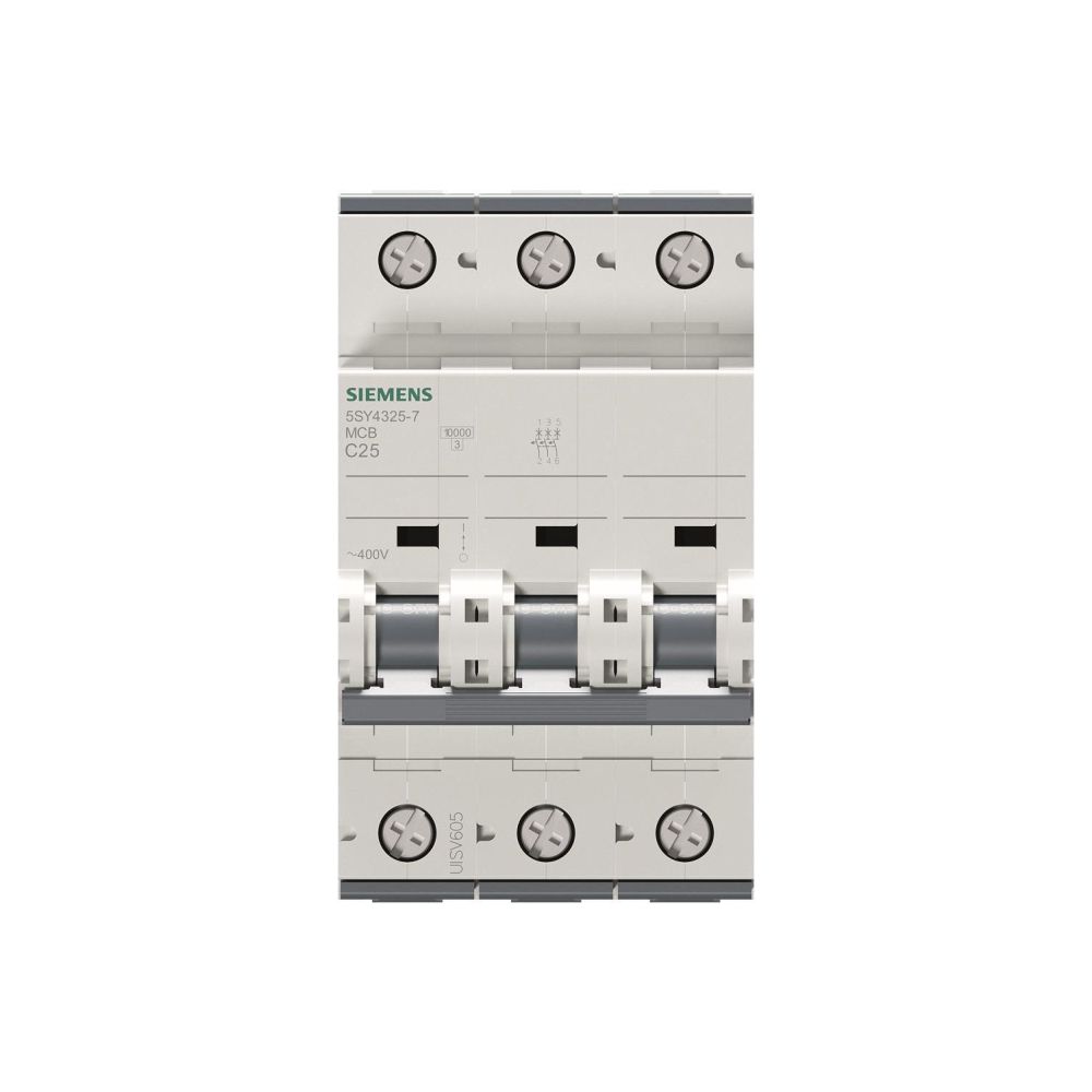 Siemens Leitungsschutzschalter 5SY4 3-polig C 25A 10kA 5SY4325-7... SIEMENS-5SY43257 4001869181974 (Abb. 4)