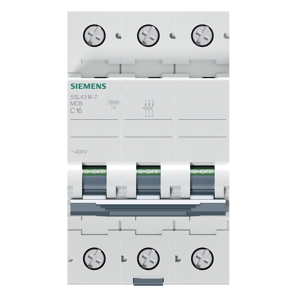 Siemens Leitungsschutzschalter 5SL4316-7 3-polig C16A 10kA 3TE 400V... SIEMENS-5SL43167 4001869440538 (Abb. 9)