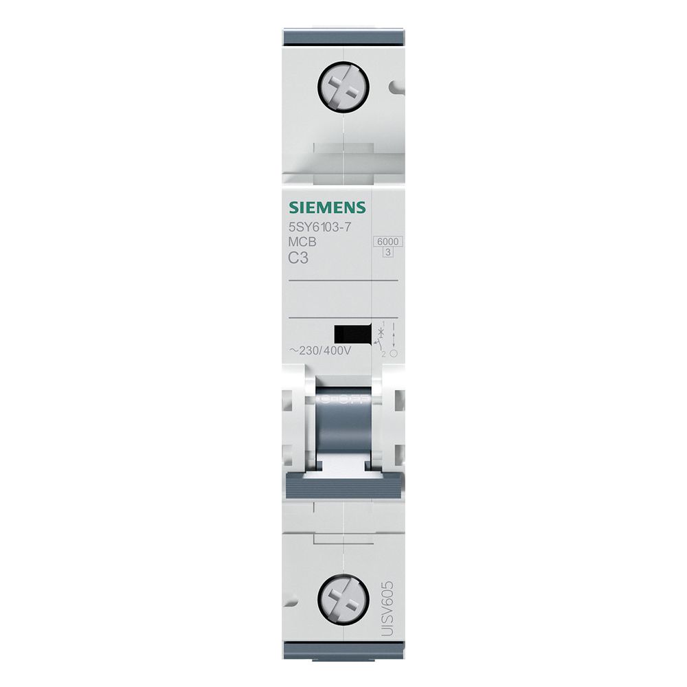 Siemens Leitungsschutzschalter 5SY6103-7 1-polig C 3A 6kA 400V Einbautiefe 70mm... SIEMENS-5SY61037 4001869246017 (Abb. 3)