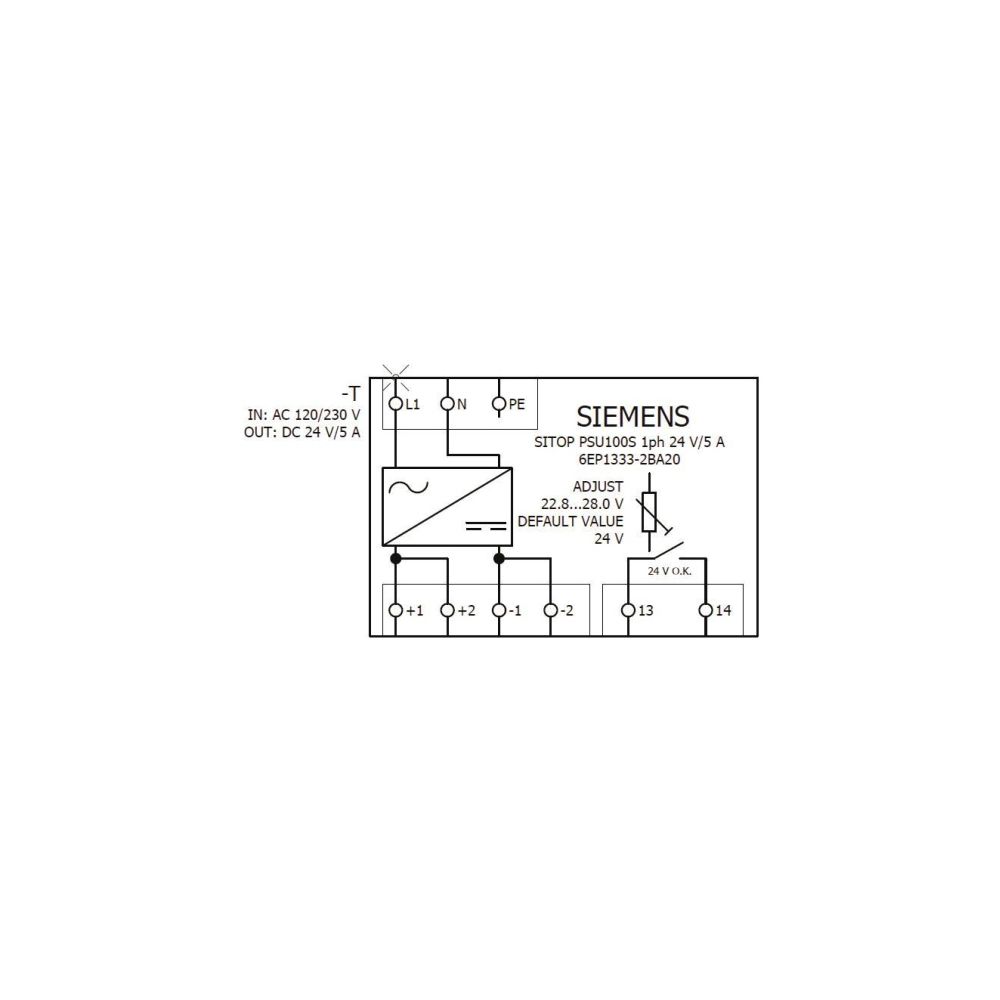 Siemens SITOP PSU100S Stromversorgung 24V 5A 144W IP20 125x50x120mm Schraubanschl... SIEMENS-6EP13332BA20 4025515153481 (Abb. 4)