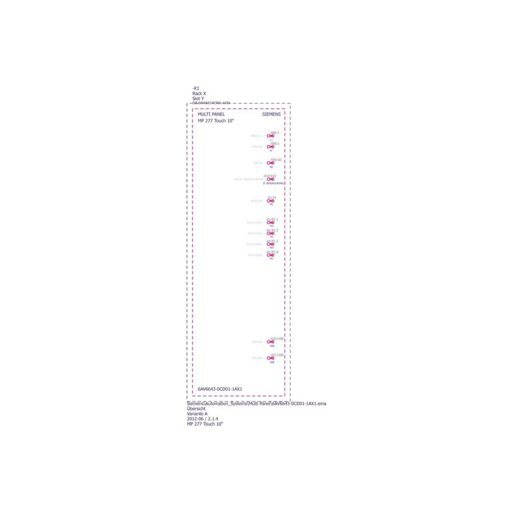 Siemens MultiPanel MP 277 10,4" Touch, 640x480 Pixel, 6MB Speicher, IP65, 335... SIEMENS-6AV66430CD011AX1 4025515075349 (Abb. 2)