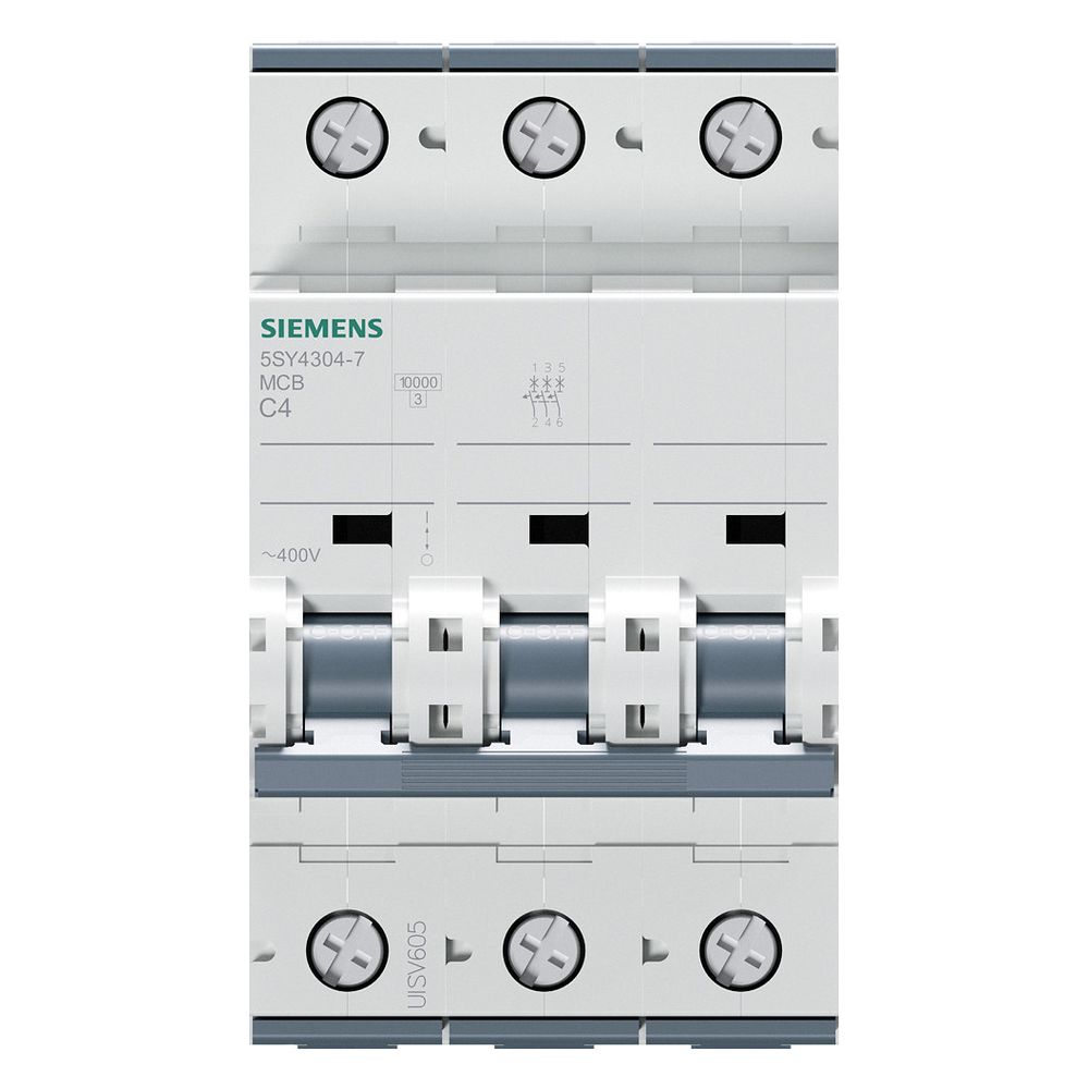 Siemens Leitungsschutzschalter 5SY4304-7 3-polig Charakteristik C 4A 10kA 400V Einba... SIEMENS-5SY43047 4001869181905 (Abb. 10)