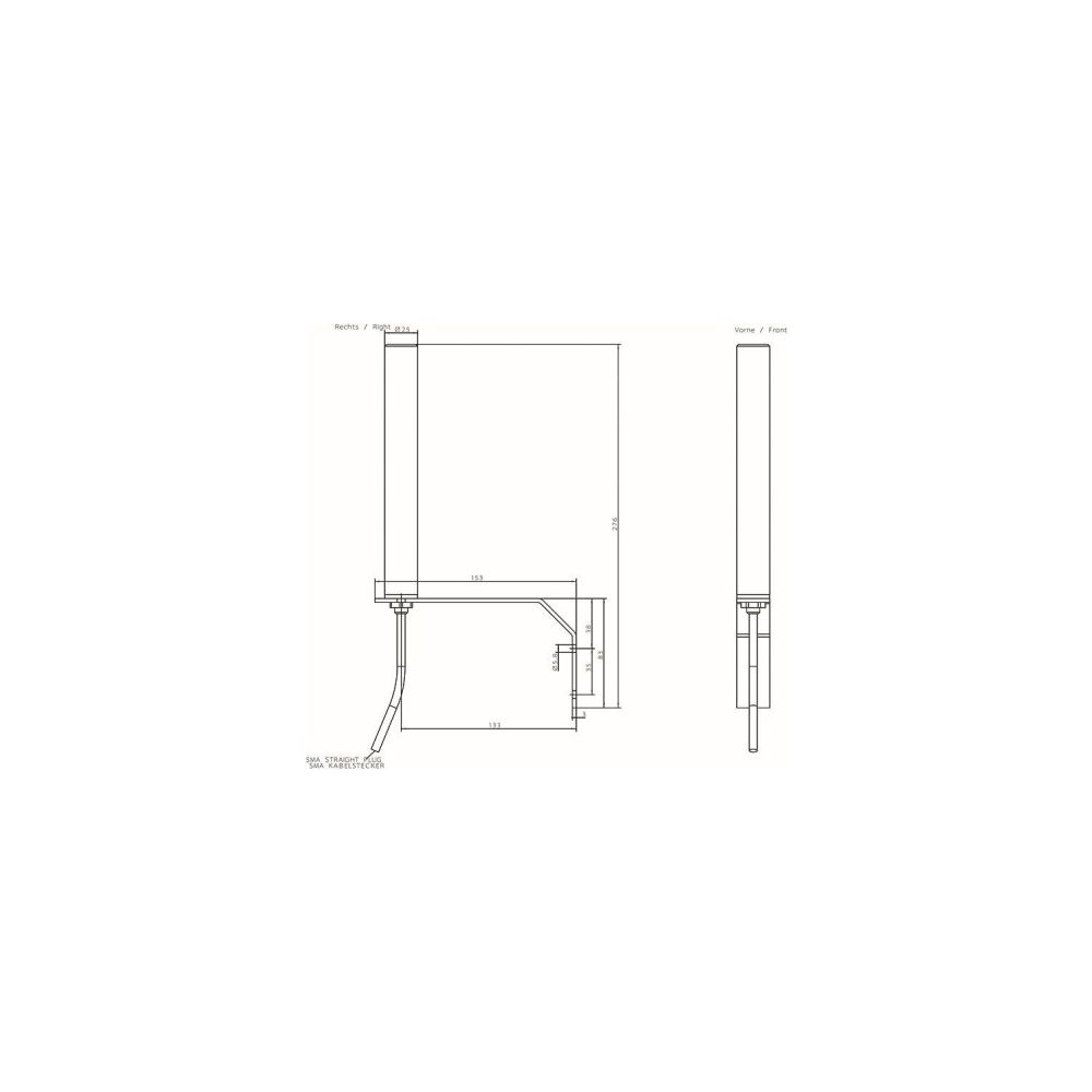 Siemens Mobilfunkantenne ANT794-4MR 2G/3G/4G IP54 mit 5m Anschlusskabel... SIEMENS-6NH98601AA00 4019169851909 (Abb. 2)