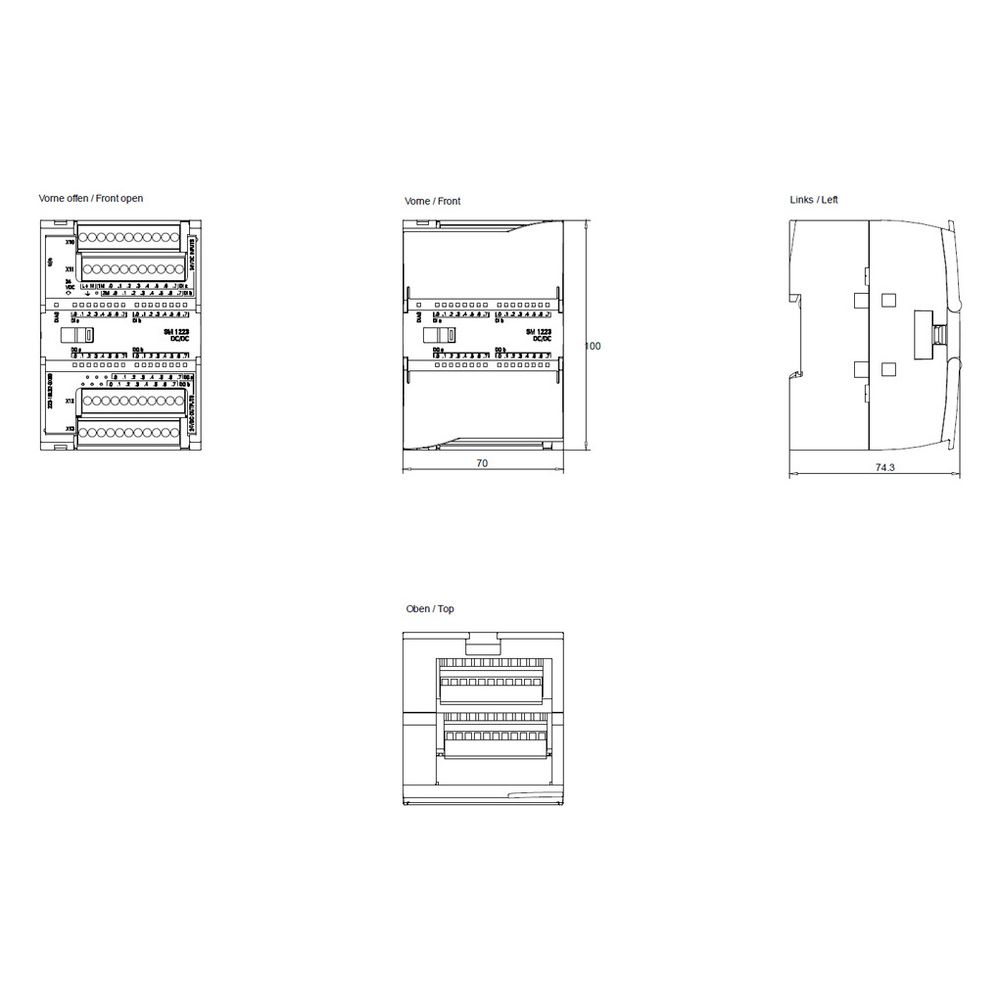 Siemens SIMATIC S7-1200 Digitale E/A SM1223 16DI/16DO 24VDC 16 Eingänge 16 Tr... SIEMENS-6ES72231BL320XB0 6940408102002 (Abb. 5)