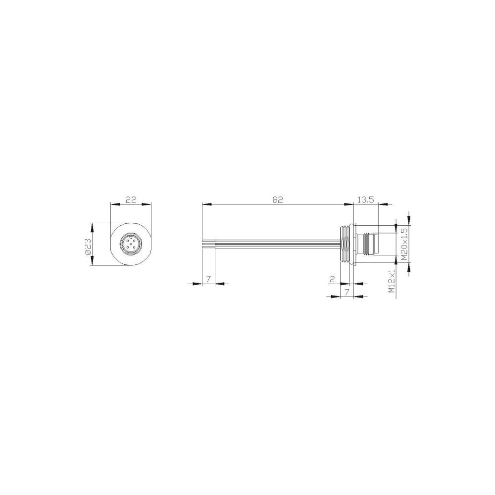 Siemens Gerätestecker 3SY3128 5-polig M12 für M20x1,5 125V 4A... SIEMENS-3SY3128 4011209591950 (Abb. 2)