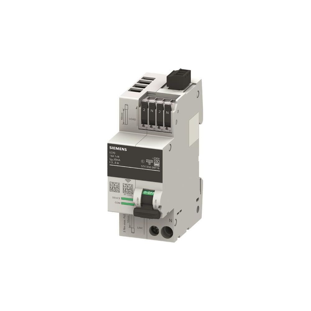 Siemens ECPD Sentron 5TY1350-3MF16 2-polig 16A 30mA Typ F mit Mess- und Kommunika... SIEMENS-5TY13503MF16 4047624417063 (Abb. 2)