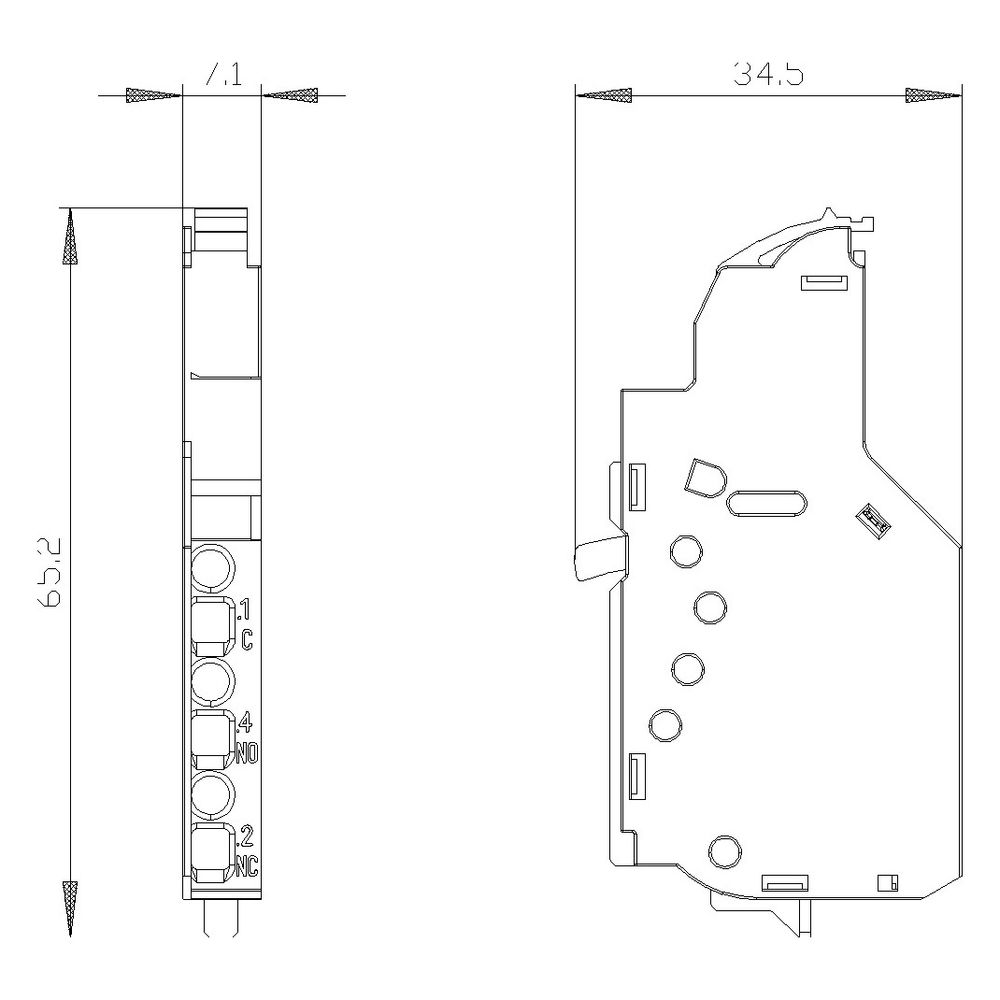 Siemens Hilfsschalter Wechslerkontakte Typ HQ 7mm 3VA99880AA12... SIEMENS-3VA99880AA12 4042949000037 (Abb. 6)