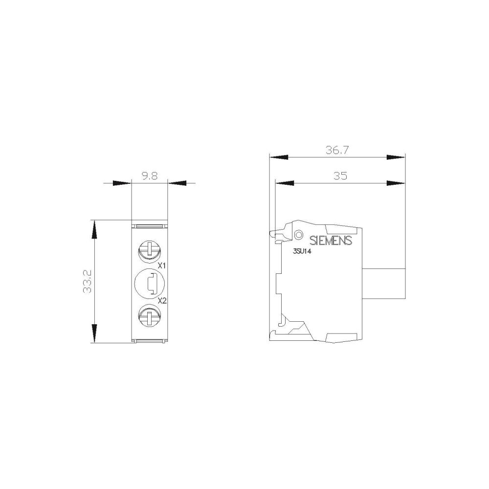 Siemens LED-Modul grün mit Schraubanschluss 3SU1401-2BF40-1AA0... SIEMENS-3SU14012BF401AA0 4011209943957 (Abb. 2)