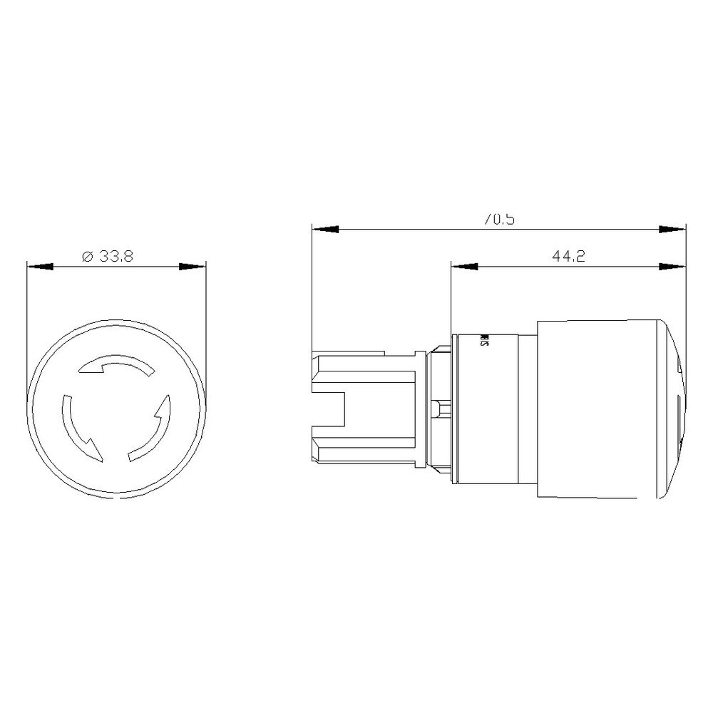 Siemens SIRIUS ACT Not-Halt-Pilzdrucktaster Dreh-Entriegelung rund rot 33,8mm... SIEMENS-3SU10001GB200AA0 4011209946415 (Abb. 6)
