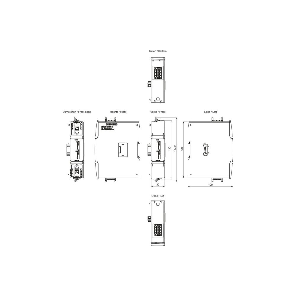 Siemens SIMATIC S7-1200 SM 1233 Analogmodul 4 Eingänge 13 Bit 4 Ausgänge 14 B... SIEMENS-6ES72334HF500XB0 4047623417422 (Abb. 2)