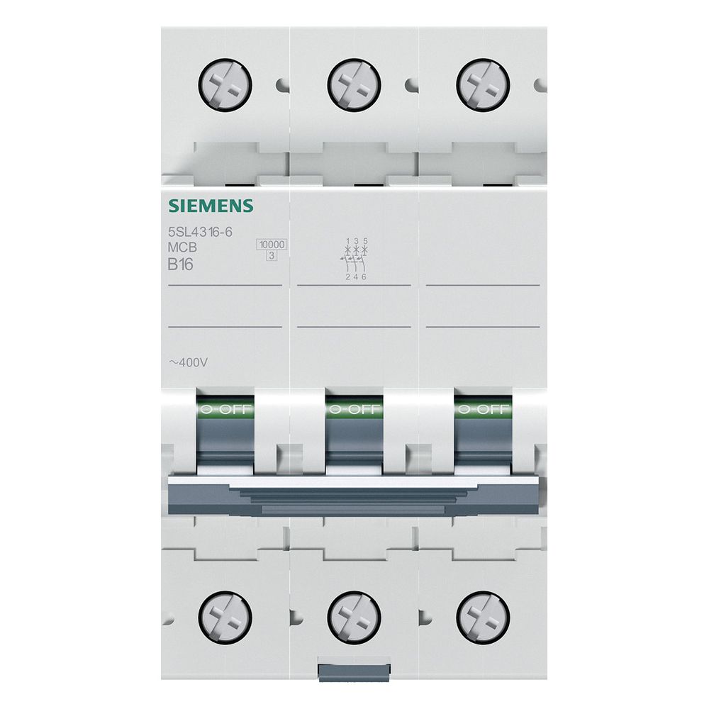 Siemens Leitungsschutzschalter 5SL4 3-polig B 16A 10kA 3TE 5SL4316-6... SIEMENS-5SL43166 4001869439549 (Abb. 9)