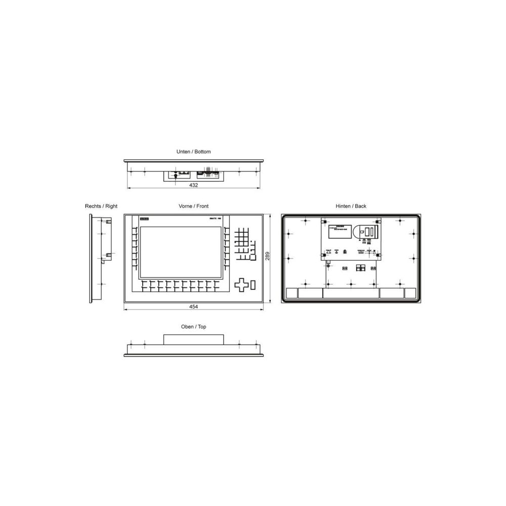Siemens HMI-Bediengerät SIMATIC KP1200 Comfort, 12,1" TFT, 1.280x800, IP65, 4... SIEMENS-6AV21241MC010AX0 4025515079033 (Abb. 2)