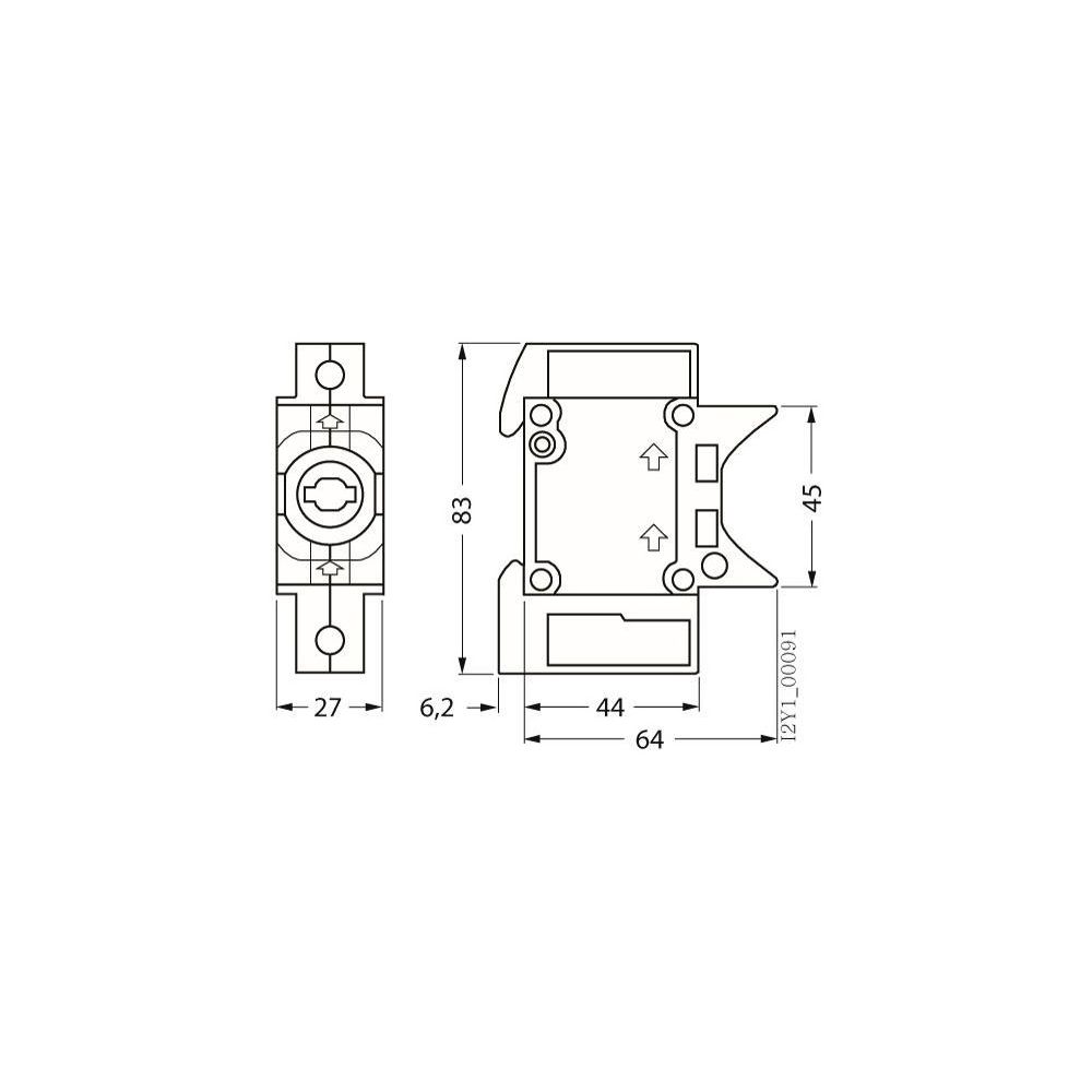 Siemens NEOZED-Sicherungssockel D01 1-polig 16A 400V berührungsgeschützt DIN-Schiene m... SIEMENS-5SG1301 4001869319186 (Abb. 2)