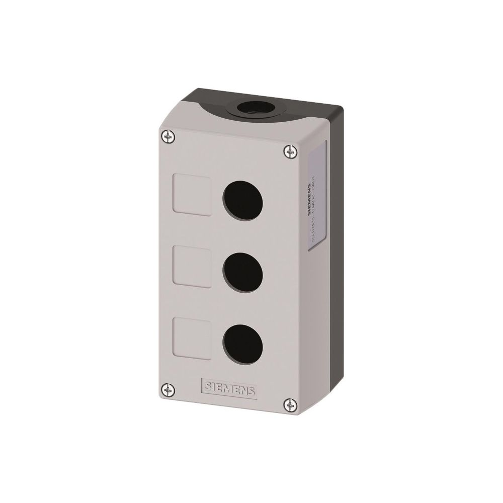Siemens Aufbaugehäuse für Befehlsgeräte 3-fach 22,3mm Kunststoff Grau 154x85x... SIEMENS-3SU18030AA000AB1 4011209970199 (Abb. 2)