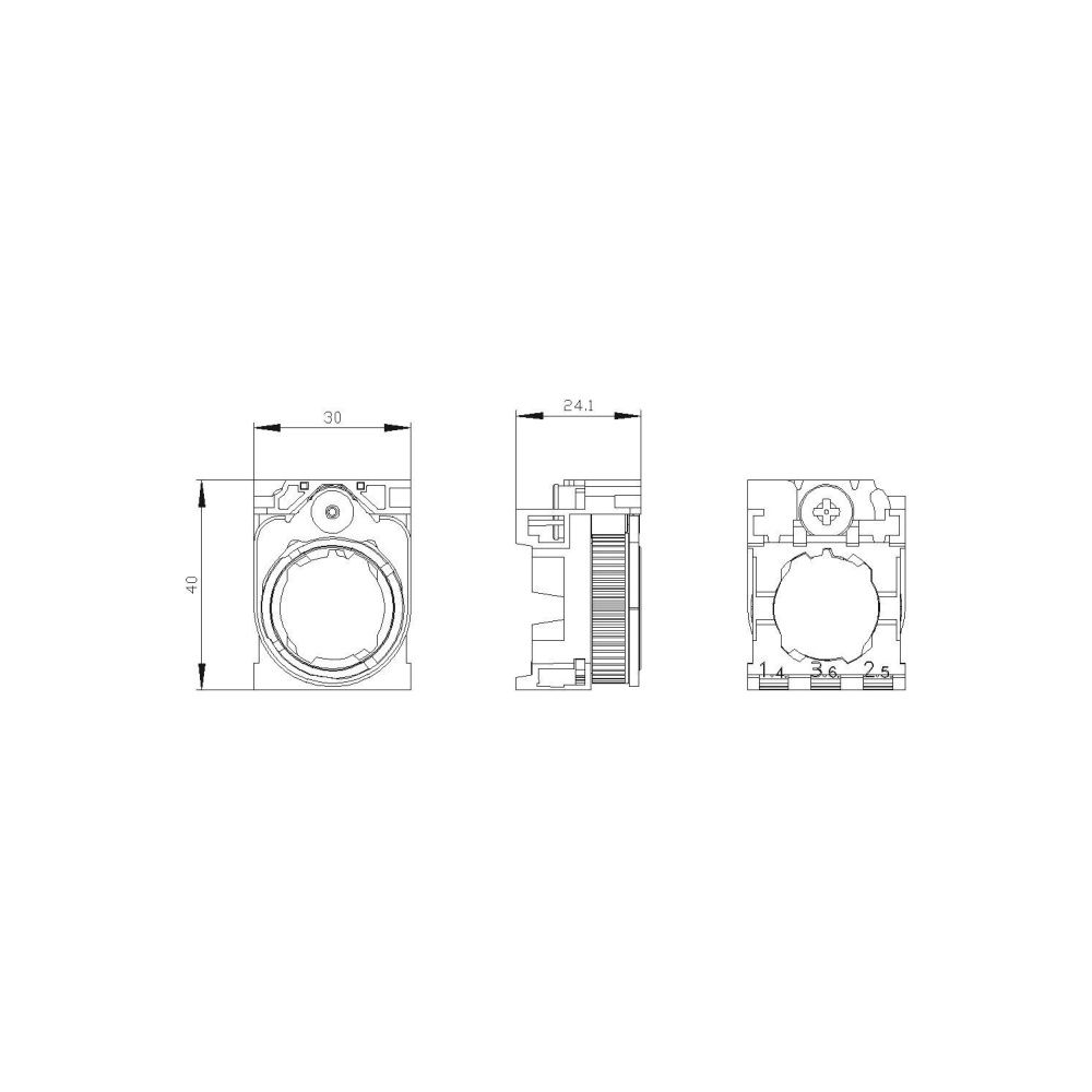 Siemens Halter für 3 Module Frontbefestigung Kunststoff 3SU1500-0AA10-0AA0... SIEMENS-3SU15000AA100AA0 4011209947726 (Abb. 3)