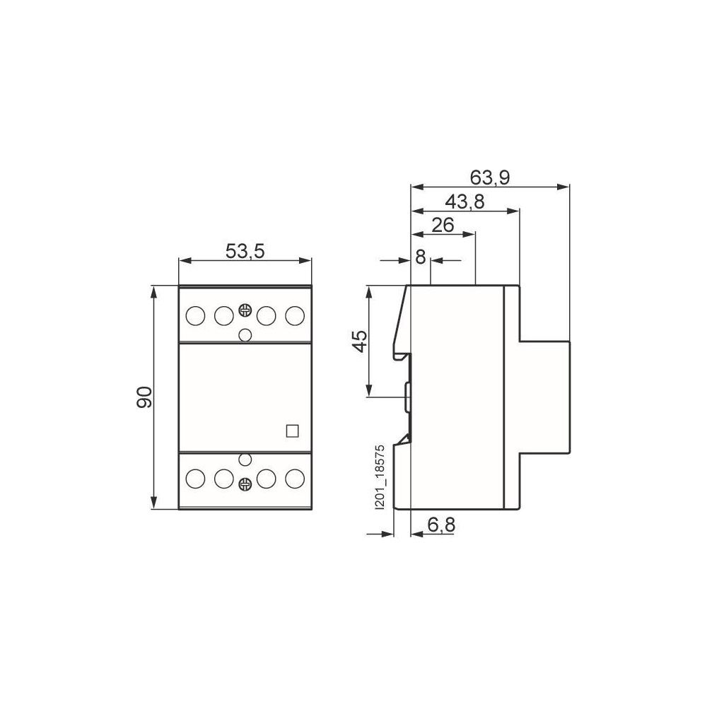 Siemens INSTA Schütz 5TT50500 4 Schließer 63A 400V Steuerspannung 230V AC/DC 3 TE... SIEMENS-5TT50500 4001869435268 (Abb. 4)