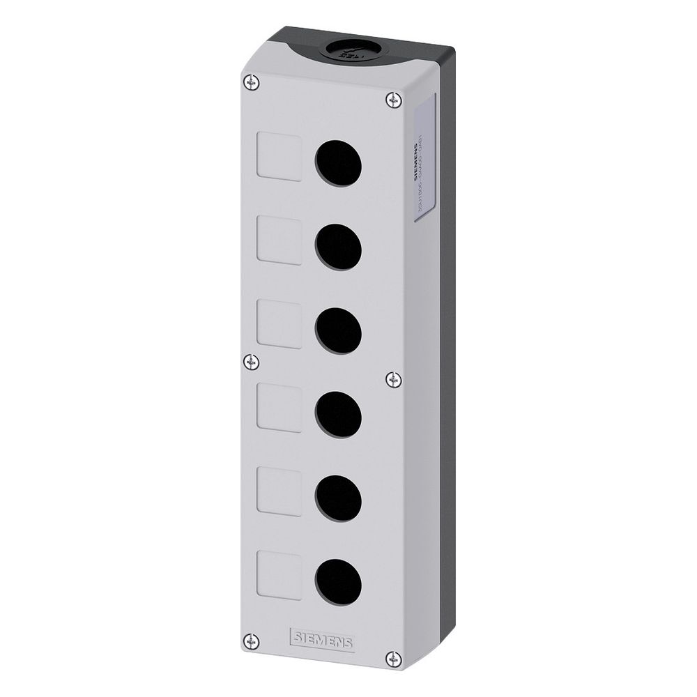 Siemens Aufbaugehäuse für Befehlsgeräte 6-fach 22,3mm Kunststoff Grau 280x85x... SIEMENS-3SU18060AA000AB1 4011209970281 (Abb. 3)