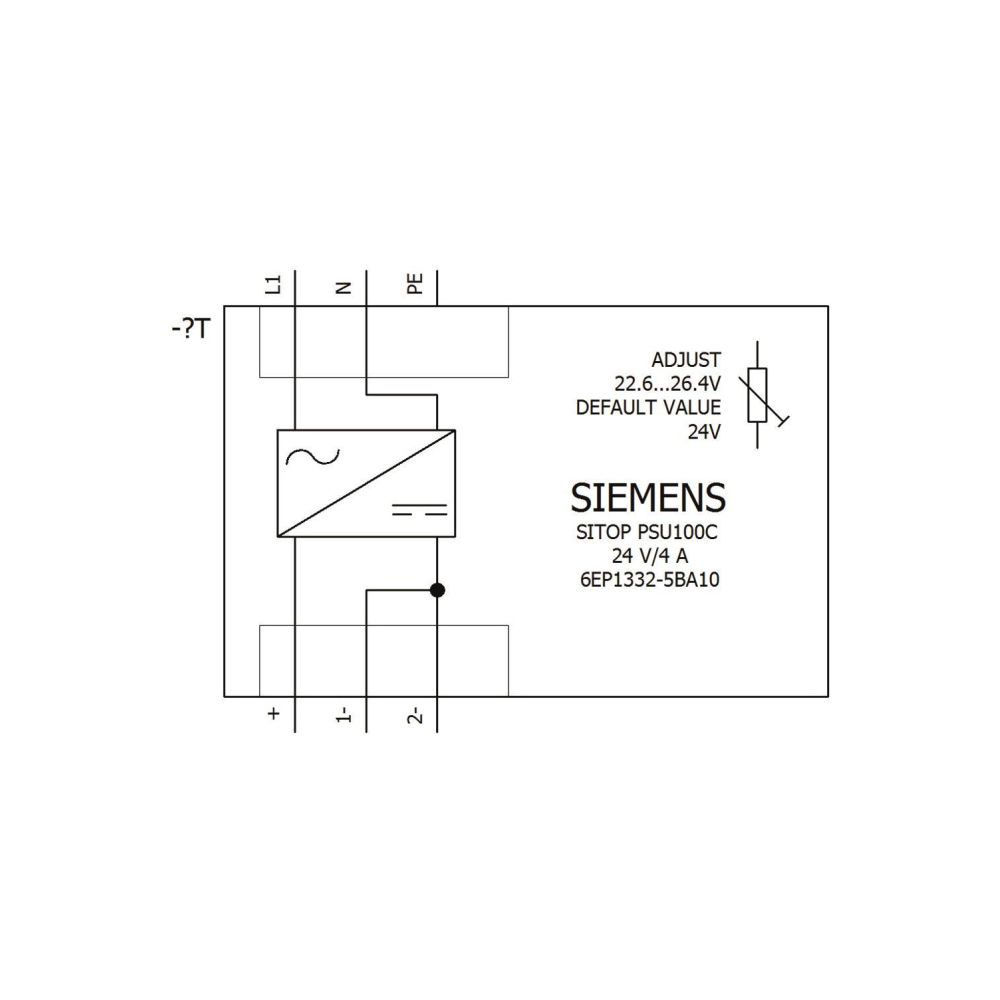 Siemens SITOP compact PSU100C Stromversorgung 24V 4A 96W IP20 52,5x80x100mm 6EP13... SIEMENS-6EP13325BA10 4025515152620 (Abb. 4)