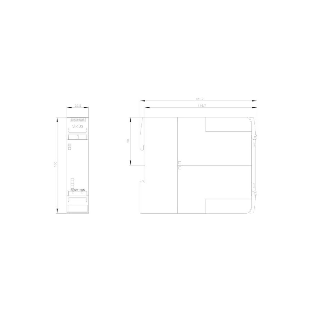 Siemens SIRIUS 3SK12111BB40 Sicherheits-Schaltgerät Grundgerät 22,5x100x121,6mm S... SIEMENS-3SK12111BB40 4011209913752 (Abb. 3)