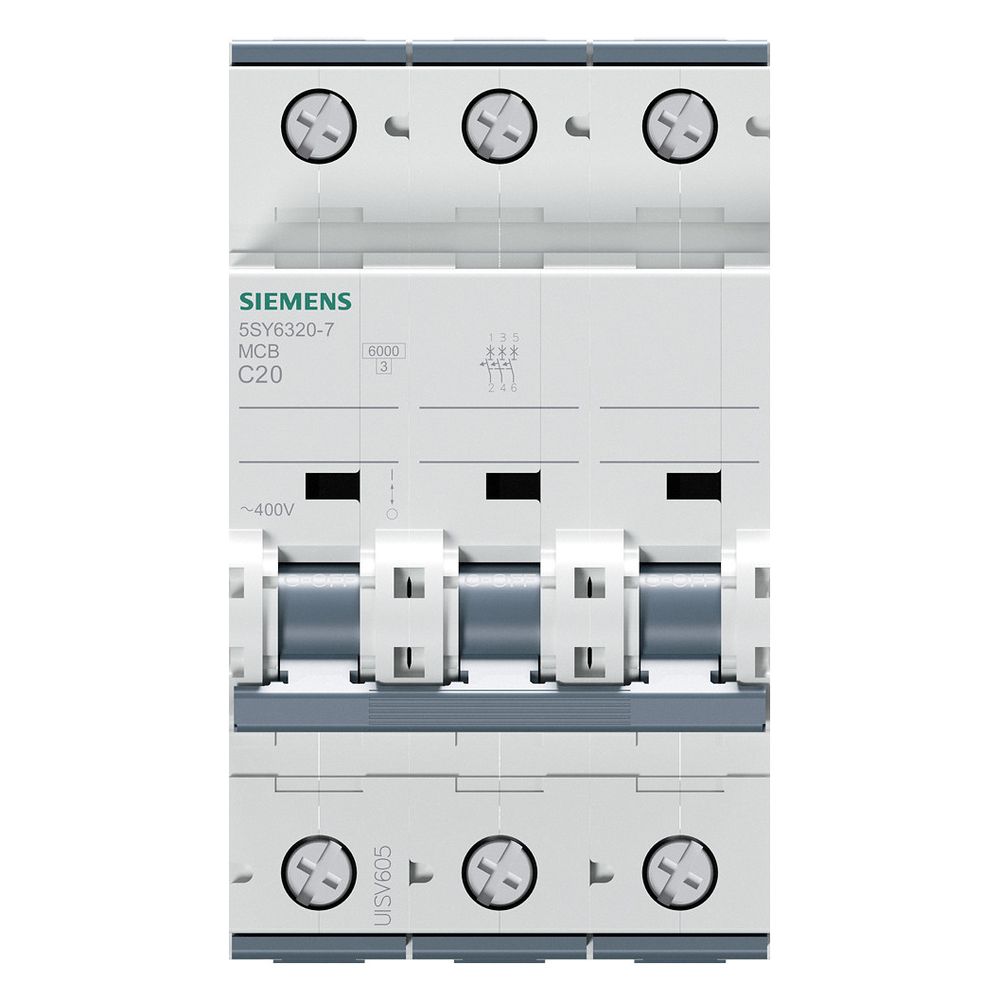 Siemens Sicherungsautomat 5SY6320-7 3-polig C 20A 400V 6kA... SIEMENS-5SY63207 4001869247007 (Abb. 3)