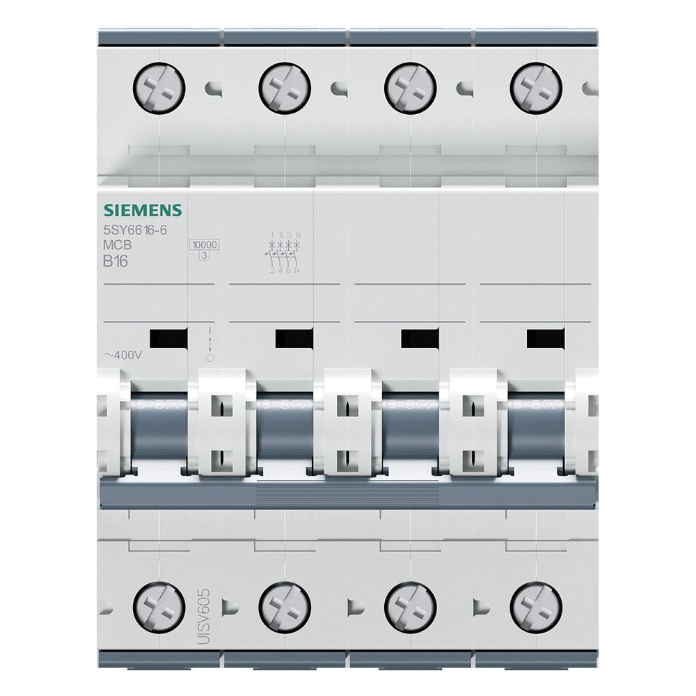Siemens Leitungsschutzschalter 5SY6616-6 3+N-polig B 16A 400V 6kA 70mm... SIEMENS-5SY66166 4001869248196 (Abb. 3)