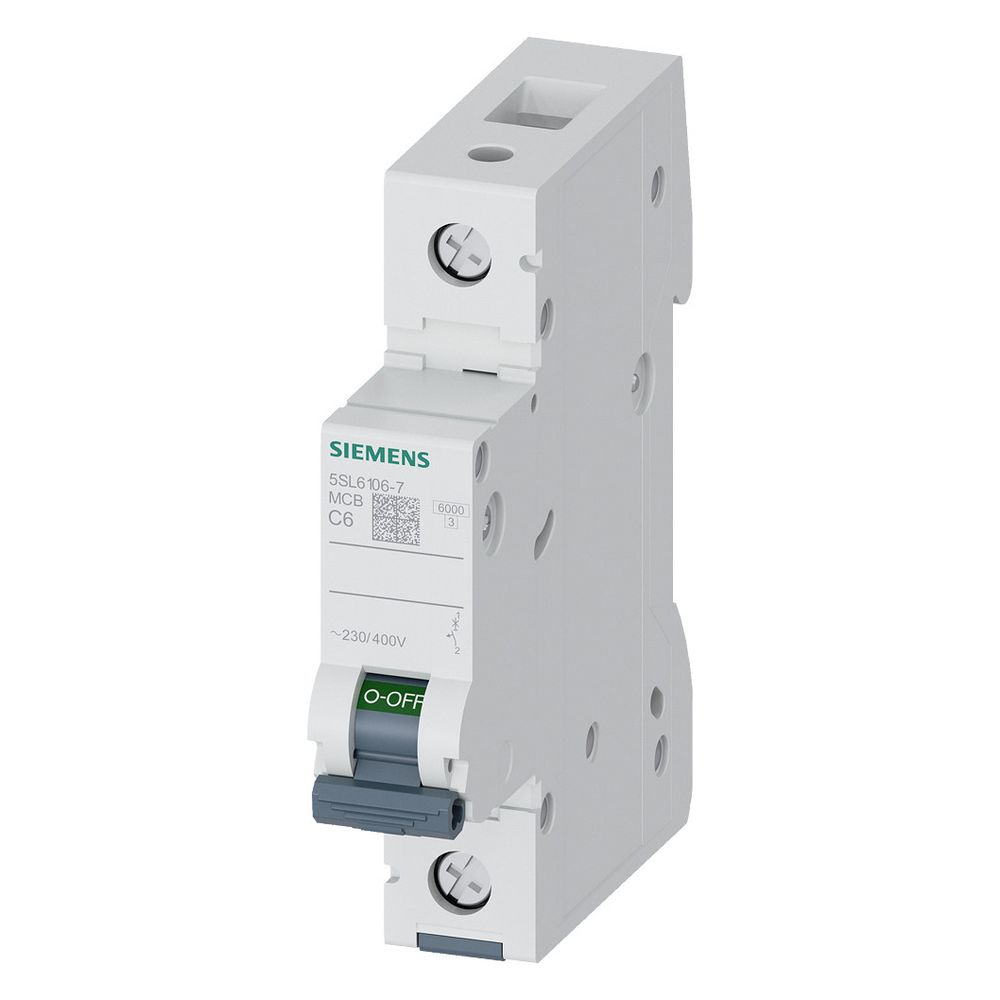 Siemens Sicherungsautomat 5SL6106-7 C 6A 1-polig 6kA 230/400V IP20... SIEMENS-5SL61067 4001869388168 (Abb. 9)