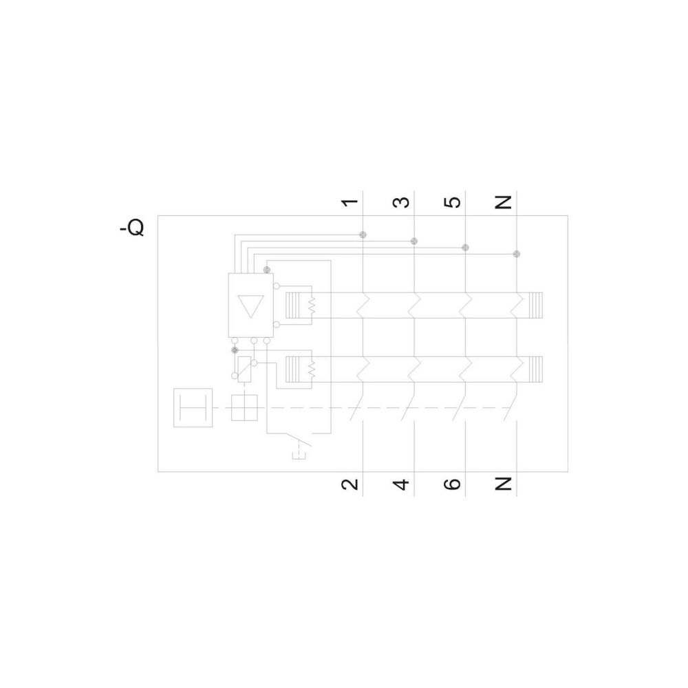 Siemens FI-Schutzschalter SENTRON 5SV3 Typ B 63A 30mA 4-polig 4TE 400V kurzzeitverzög... SIEMENS-5SV33464 4001869549040 (Abb. 6)