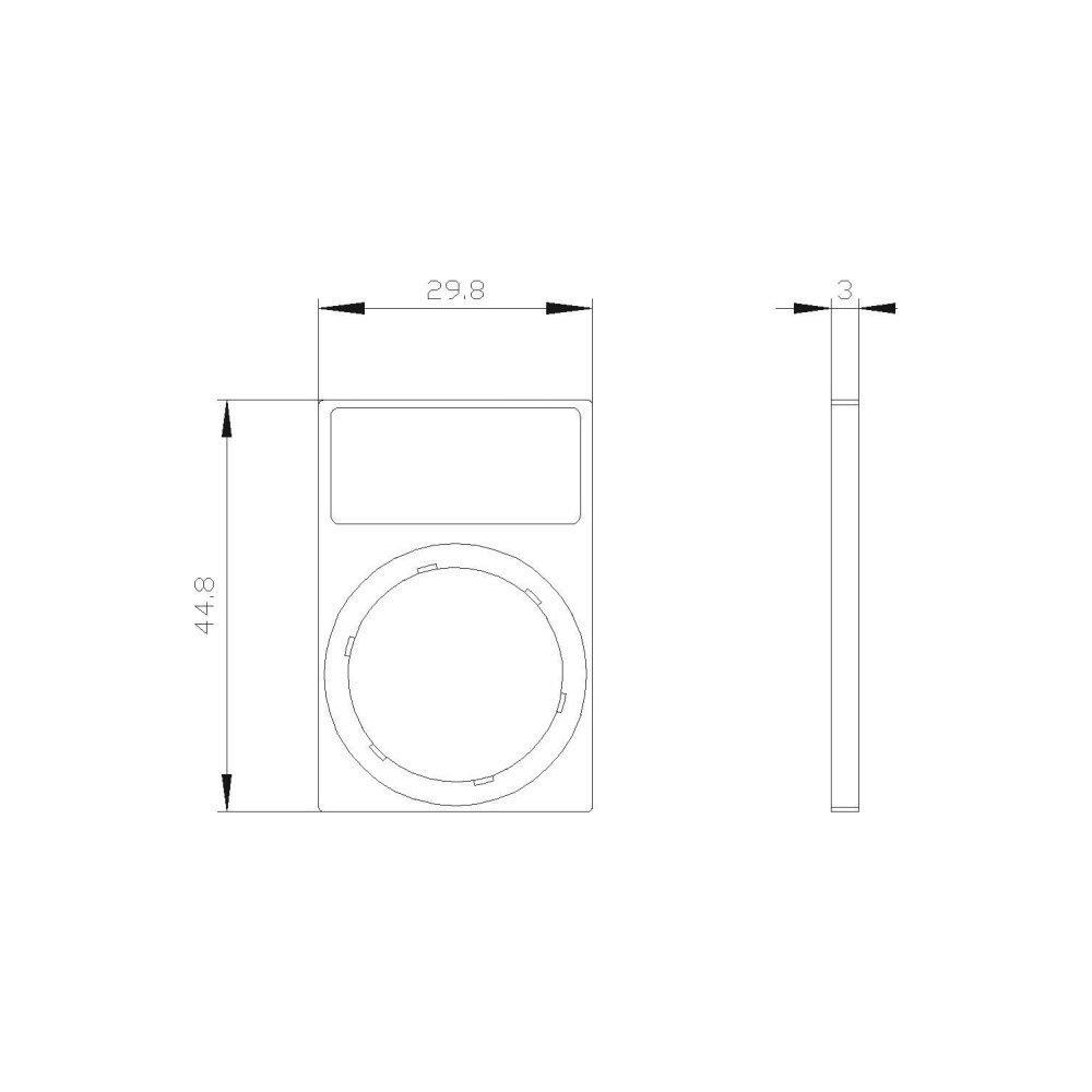 Siemens SIRIUS ACT Schildträger Rahmen 22mm 44,8x29,8mm Schwarz 3SU1900-0AN10... SIEMENS-3SU19000AN100AA0 4011209959972 (Abb. 2)