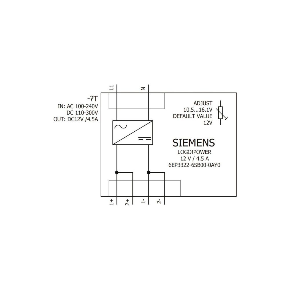Siemens LOGO!Power Stromversorgung 12V 4,5A 54W IP20 Tragschienenmontage 6EP3... SIEMENS-6EP33226SB000AY0 4025515154815 (Abb. 6)