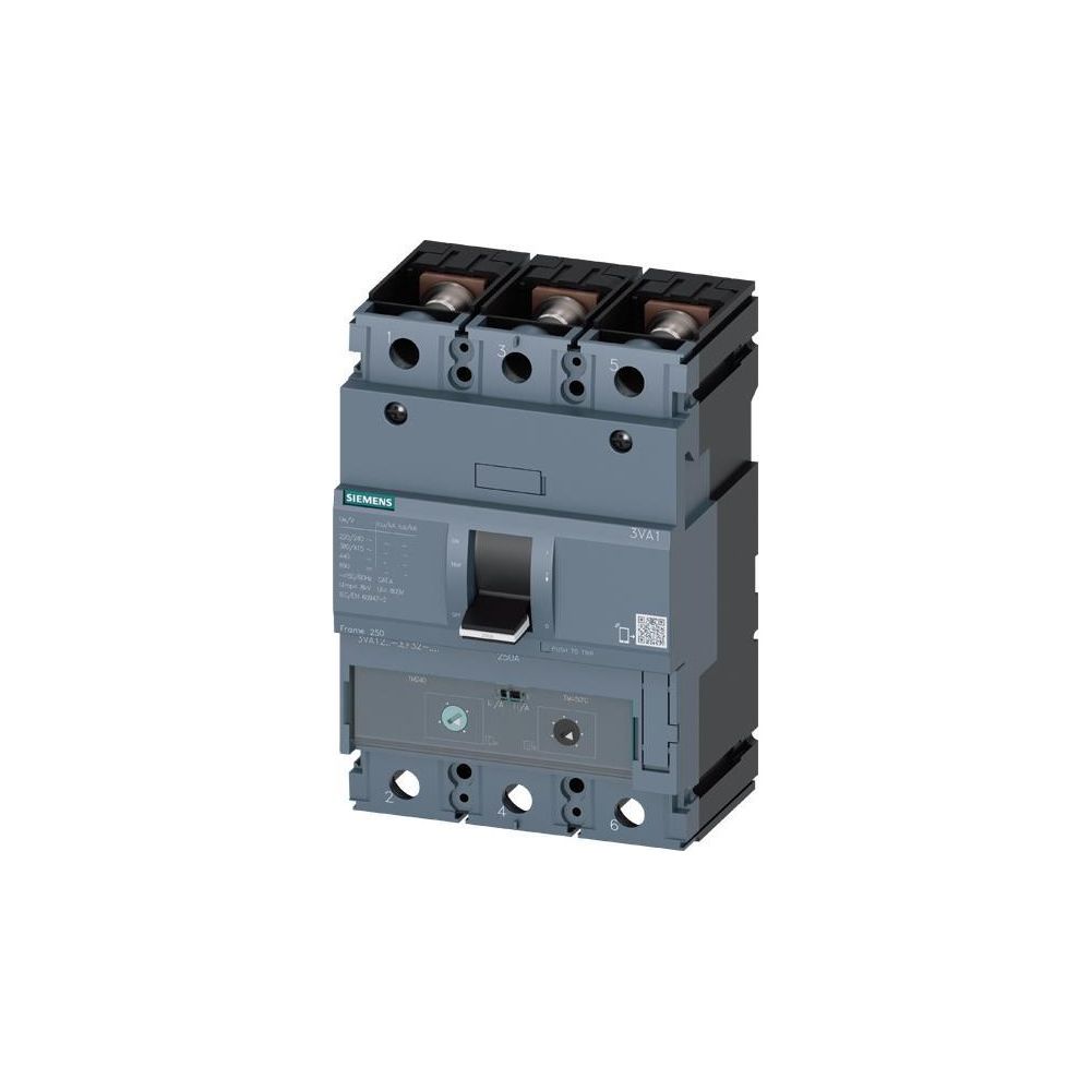 Siemens 3VA1 Leistungsschalter 3-polig 250A 690V 36kA TM240 Schraubanschluss ... SIEMENS-3VA12254EF320AA0 4042948809419 (Abb. 4)